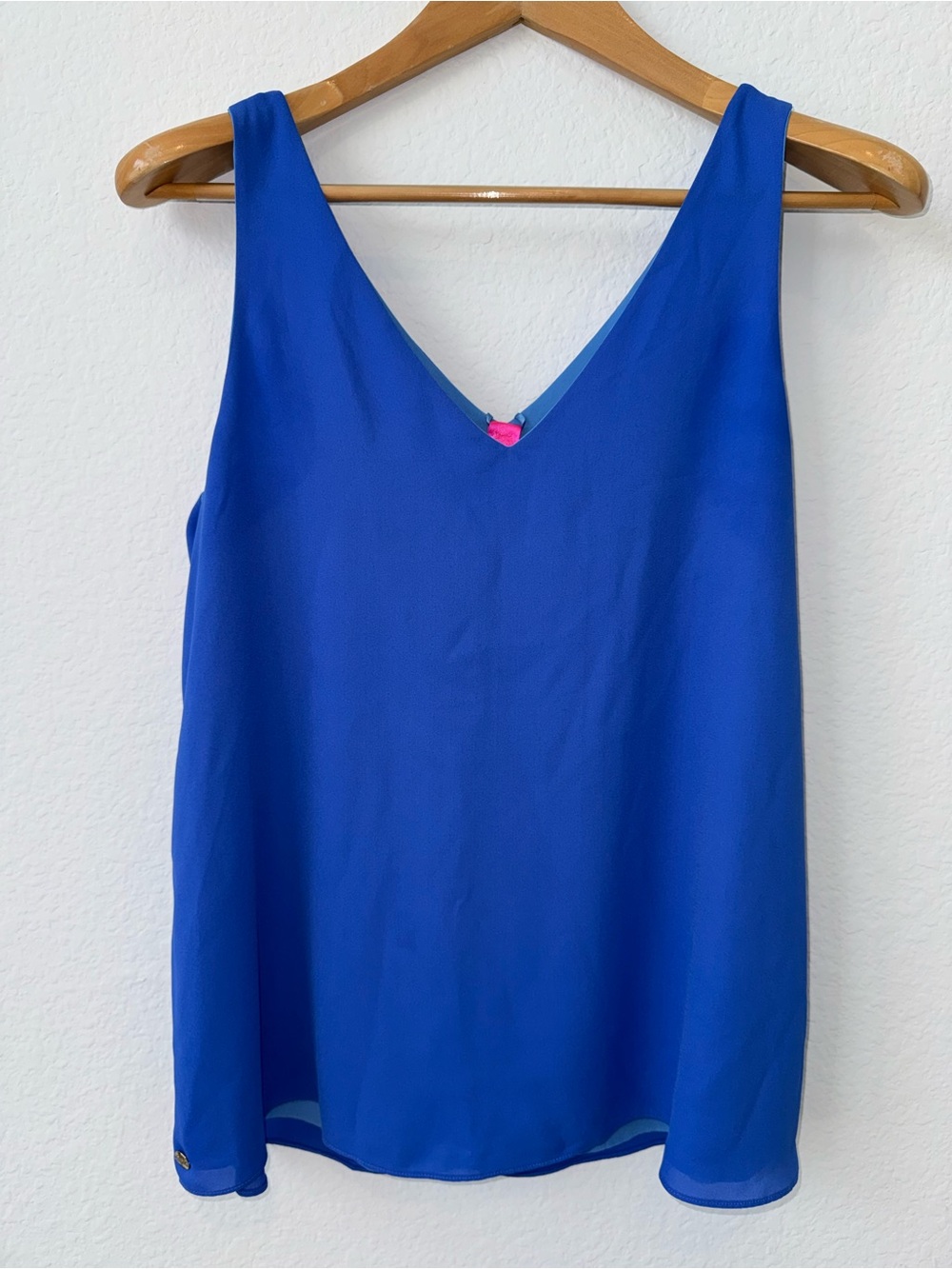 Lilly Pulitzer Reversible Sleeveless V-Neck Tank Top Blue Size M